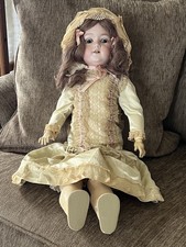 Antique German 19” Heinrich Handwerck 119 Bisque Head Doll