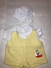 Vintage Cabbage Patch Kids/Doll Clothes Yellow Preemie Sailbot Jumper (629)
