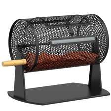 Chilihuala Raffle Drum Spinner Wooden Handle Holds 2500 Tickets Black