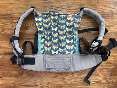 Tula Standard Baby Carrier Blue Butterfly Pattern With Pocket - Good Condition