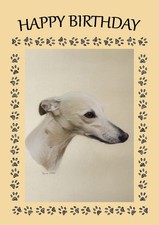 WHIPPET DOG BIRTHDAY CARD GREETING NOTE CARD