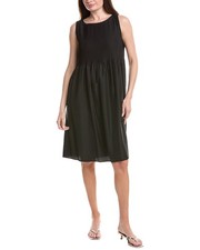 Eileen Fisher Pleated Silk Midi Dress Women's