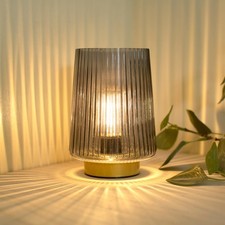 Battery Operated Lamp with Timer Small Cozy Table Lamp for Dorm Room Aestheti...