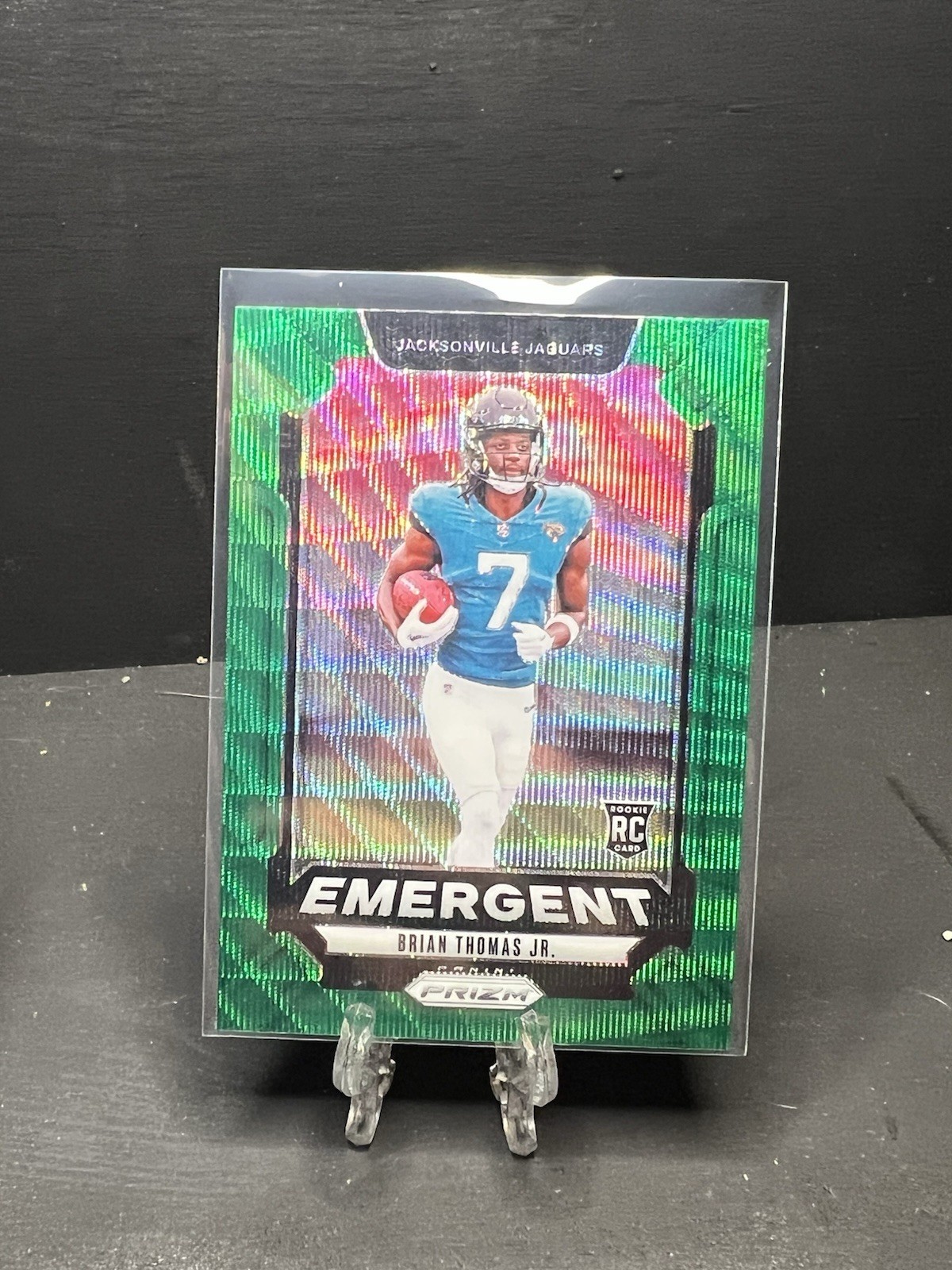 2024 Panini Prizm - Emergent Brian Thomas Jr. #12 Green Wave Prizm (RC)