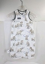DoMiaMia Baby Sleepsack Wooly Mammoth Print White Sz L 18-24 Mo 100 Cotton READ
