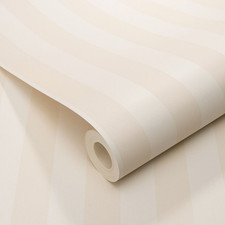 Cream Stripe Wallpaper Beige Natural Tones Smooth Finish Free Match Lounge Study