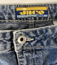 Vintage JNCO "Girlie Stuff" Low Rise Jeans Flower Embroidery Made In USA Y2K 90s