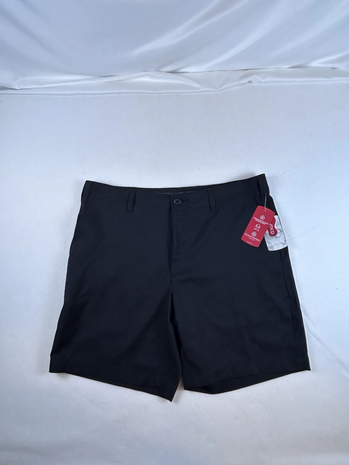BCG Shorts Men's 34 Black UPF 30 Moisture Wicking Golf Chino NWT Preppy Outdoor