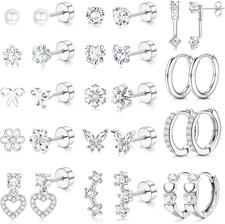 Hypoallergenic Flat Back Earrings for Women Girls-Surgical Stainless Steel Earri