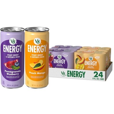 Non-GMO Energy Drinks - Pomegranate Blueberry & Peach Mango