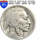 1920-D Buffalo Nickel 5c - Good/Very Good (G/VG)