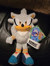 Sonic The Hedgehog 35th Anniversary Silver Plush New W/Tags Jakks Pacific