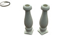 Pair Of Candle Stick Holders In Off-white With Butterfly And Flowers — photo 3
