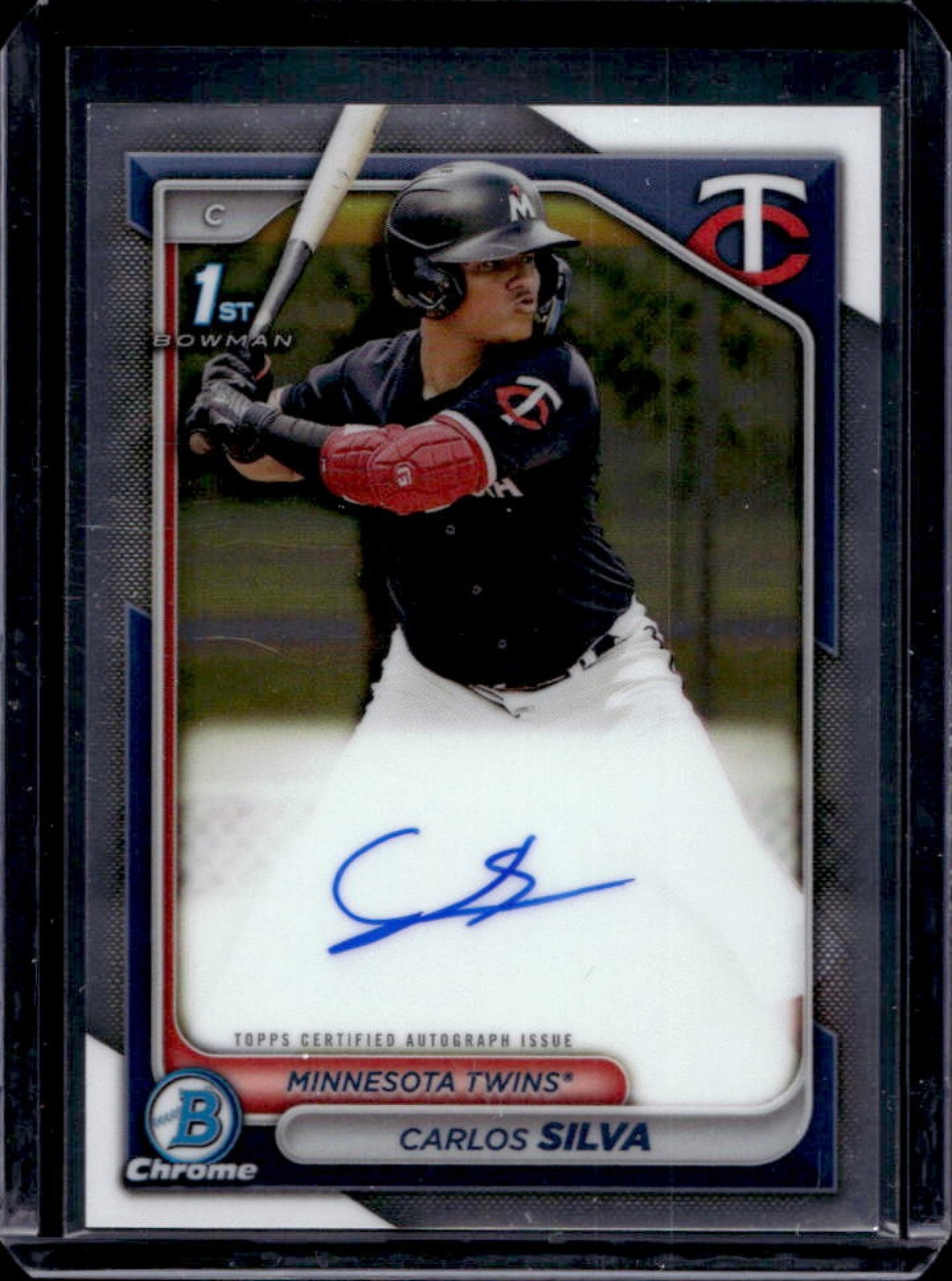 2024 Bowman Carlos Silva Chrome Auto 1st #CPA-CSI Twins