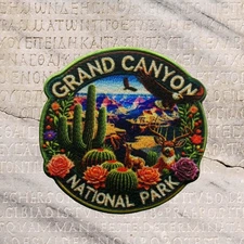 Grand Canyon Patch - Arizona, National Park Badge, AZ 3.5" (Iron on)