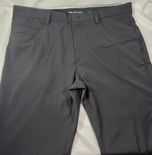 Van Heusen Men's Tech Flex Slim Dress Pants - Black - 34x34 (Actual: 38W x 35L)