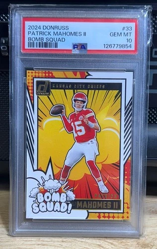 2024 Panini Donruss Bomb Squad Patrick Mahomes II #33 PSA 10 Chiefs NFL