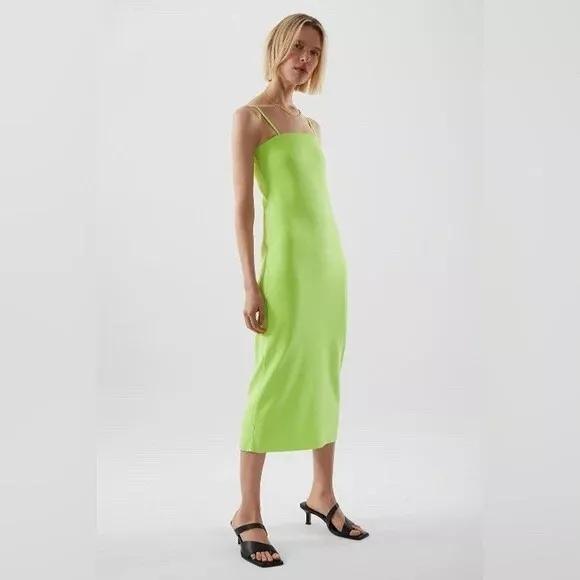 Bright green hotsell midi dress
