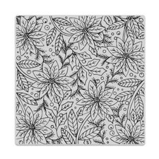 Hero Arts "POINSETTIA FLOWERS" Background Cling Bold Prints Stamp 6"x6" 2022