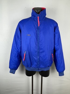 Columbia Jacket Thinsulate Red Blue Reversible Nylon Men s Size XL Large VTG