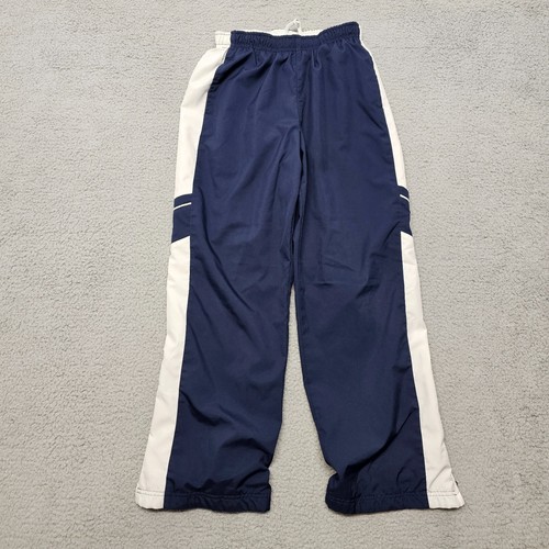 Vintage Nike Track Pants Boys Large L 14-16 Navy Blue White Side Zip Wind Pants - Picture 14 of 24