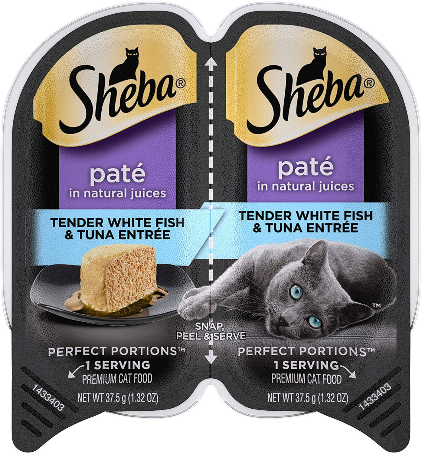 Sheba Paté Tender White Fish and Tuna Entree for Cat 2.6 Oz 24 Twin Pack