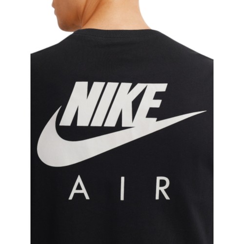 NIKE AIR Herren T-Shirts Rundhals Freizeit Baumwolle Sommer Retro Classic Schwarz Tee - Bild 8 von 8