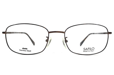 Elasta Von Sonnebrille Safilo Brille Rahmen E7205 N2T Brown Rechteckig Draht Rim