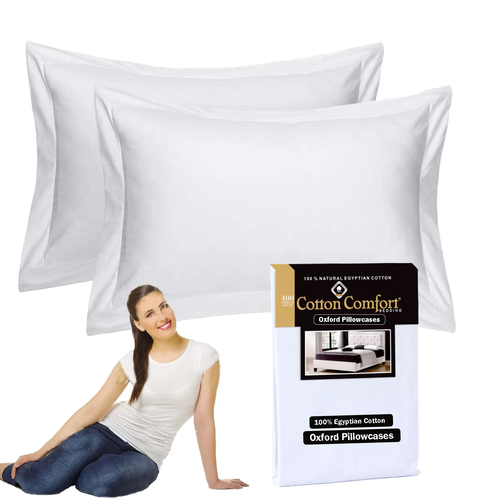 4 Pair 400 TC 100% Egyptian Cotton Housewife Pillowcases Grey Oxford Pillow Case - Picture 17 of 29