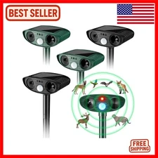 Eco-Friendly Solar Powered Ultrasonic Repeller - Deterrent for Dogs, Cats & More