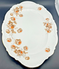 MITTERTEICH BAVARIA GERMANY PORCELAIN NORWAY ROSE LARGE OVAL SERVING PLATTER