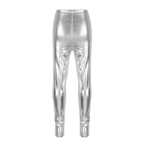 US Girls Metallic Sports Legging Ballet Gym Dance Pants Kids Performance Costume - Picture 5 of 15