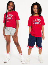 OLD NAVY / US Flag 2024 /30th Anniversary T-Shirt / Kids L 10-12 / RED / NEW
