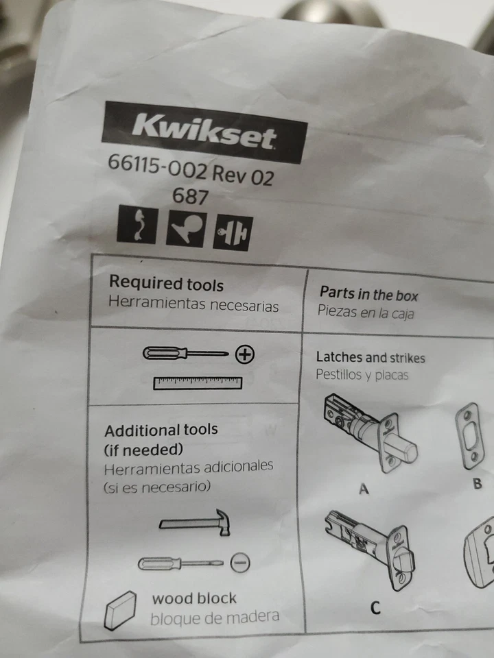 Kwikset Dakota Handleset Single CP Satin Nickel 687 - Image 2 of 4