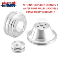 For Ford 351 Windsor Small Block Water pump+Crankshaft+Alternator V-Belt Pulley