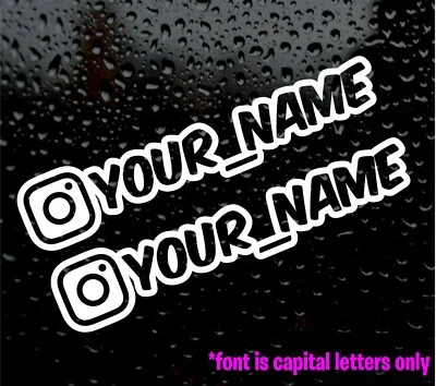 2 X Instagram PERSONALISED BUBBLE FONT NEW LOGO VINYL DECAL STICKER social media