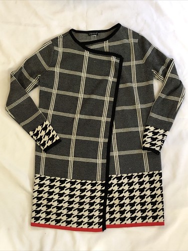 Venus Black Ivory Red Houndstooth Plaid 