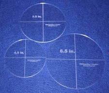 Circle Template 3 Piece Set. 4.5", 5.5", 6.5" - Clear 1/8" Thick