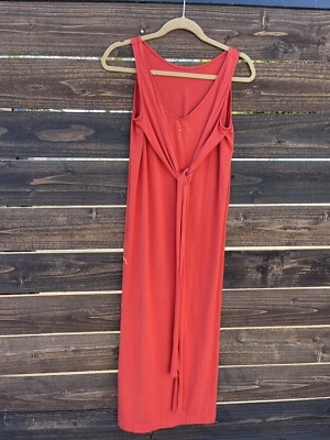 Cuyana Women's Wrap Maxi Dress in Blood Orange | eBay