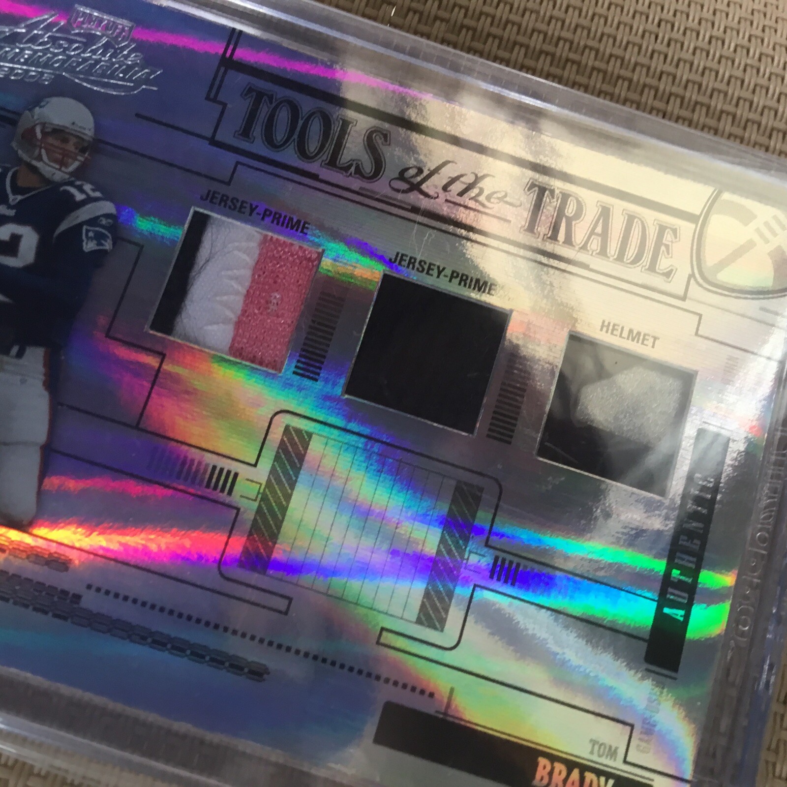 2005 TOM BRADY Absolute Playoff Memorabilia Tools of the Trade 5/5