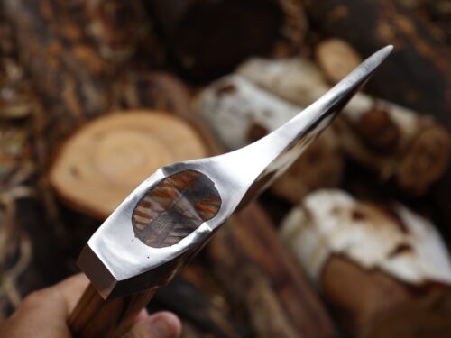 EDC Ascia Viking Mano Lama Acciaio al Carbonio L Ascia Tomahawk con Fodero in Pelle BL-4023 - Foto 14 di 19