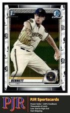 2020 Bowman #BCP-140 Nick Bennett Milwaukee Brewers  Chrome Prospects