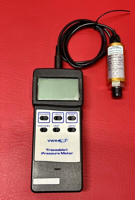 Traceable Pressure/Vacuum Gauge w/ Lutron PS100-2Bar Pressure Transducer Sensor