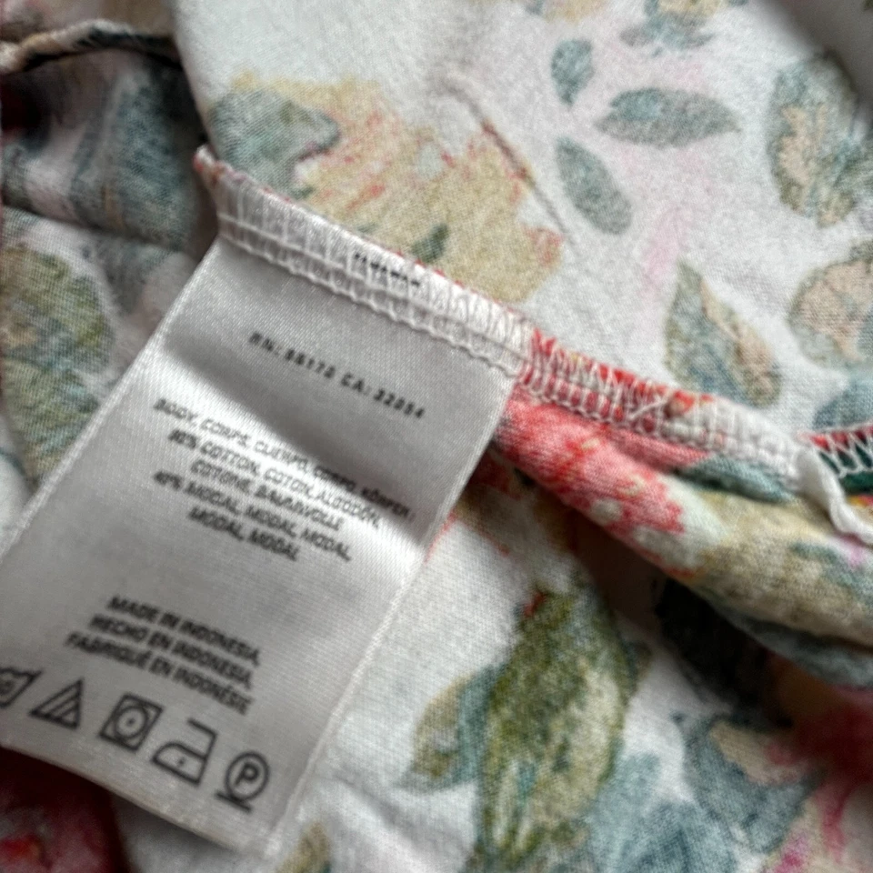 Camiseta Meadow Rue para mujer cuello redondo estampado floral talla XS multicolor manga corta Foto 4 de 4