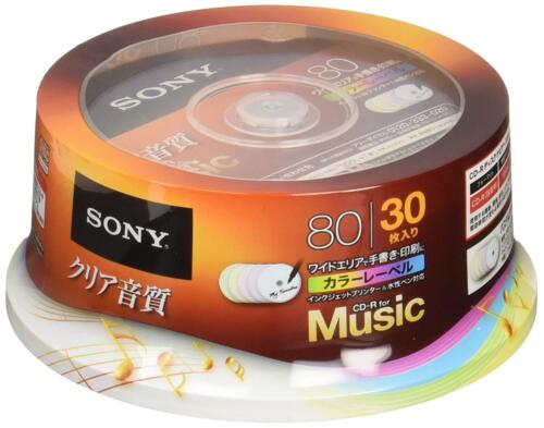 X30 SONY JAPAN Blank Music Audio CDR CD-R Discs 48x Color label 30CRM80HPXP - Picture 1 of 2