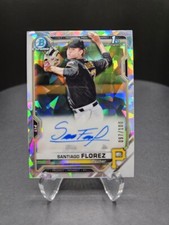 2019 Santiago Florez Bowman Chrome Prospect 097/100 Auto RC Atomic Refractor