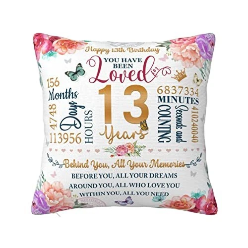 13 Year Old Gift Gifts for 13 Year Old Girl Pillow Covers 18 x18