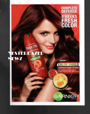 2014 Print Ad for Garnier Color Shield  w/ Charlbi Dean Kriek