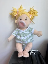 RARE Plush Baby Doll Girl Toddler Magnetic Pacifier Binky Manhattan Toy Co.