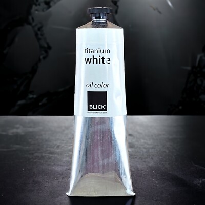 Blick Studio Quality Oil Paint Titanium White 225 ML Tube 111226009 Made England